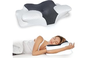 Cervical Pillow for Neck Pain Relief, Hollow Design Memory Foam Bed Pillow for Side & Back Sleepers, Ergonomic Contour Orthop