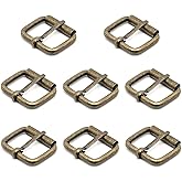 Surf turtle Brass Buckles 8PCS 1 Inch Metal Single Prong Roller Buckle for Belts Bags Shoes DIY Hardware Accessories