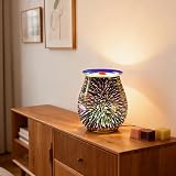 Makimoo Stunning Electric Wax Melt Burner Wax Warmer Night Light 3D Fireworks view 4