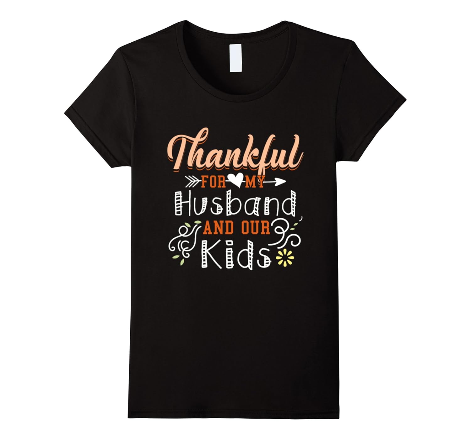 Womens Thankful For My Husband And Our Kids T Shirt-ANZ