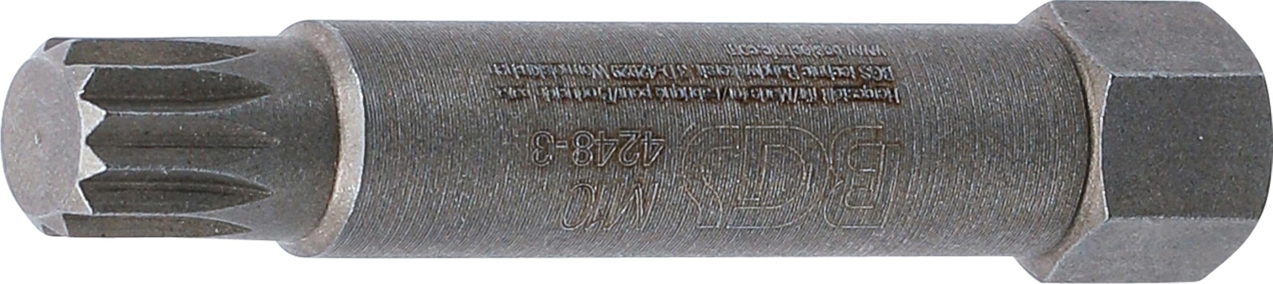 BGS 4248-3 | Special Bit for Dismantling Belt Wheels on Alternators | Spline (for XZN) M10 x 64 mm