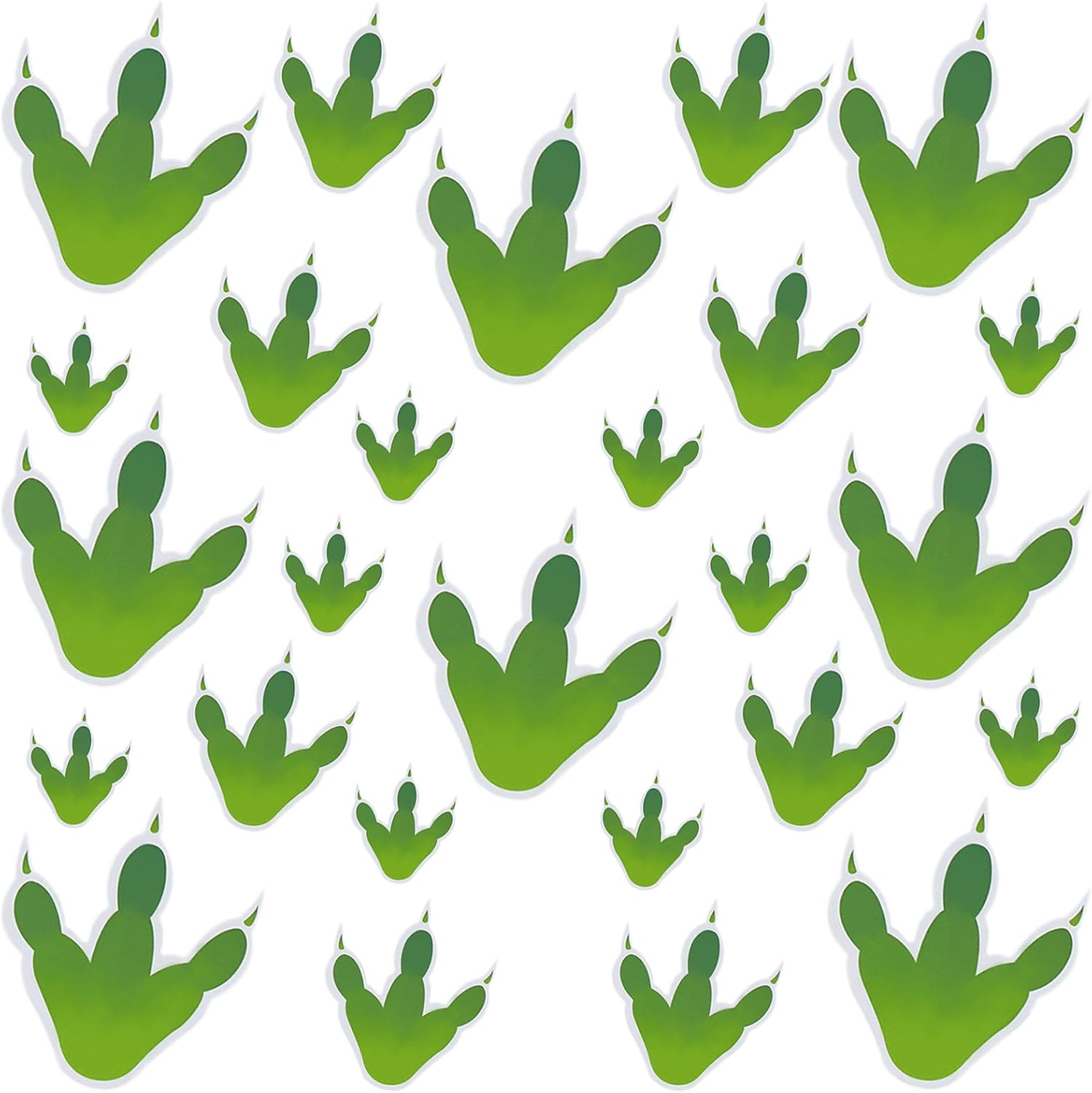 80 Pieces Dinosaur Footprints Decal Dinosaur Tracks Stickers PVC Wall Stickers Window Art Decorations for Party Supplies Home or Kindergarten Classroom Decorations
