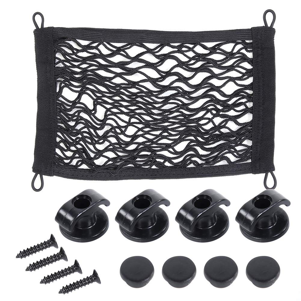 For Small Cargo Net-Car Trunk Cargo Net, Pa66 Side Cargo Luggage Elastic Storage Net Mesh Pocket Organizer Black Universal Replacement For Car Trunk Suv(13.0 * 7.5In)(45 * 25Cm)