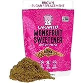 Lakanto Brown Monk Fruit Sweetener with Erythritol - Brown Sugar Substitute, Zero Calorie, Baking, Vegan, Keto Diet Friendly,
