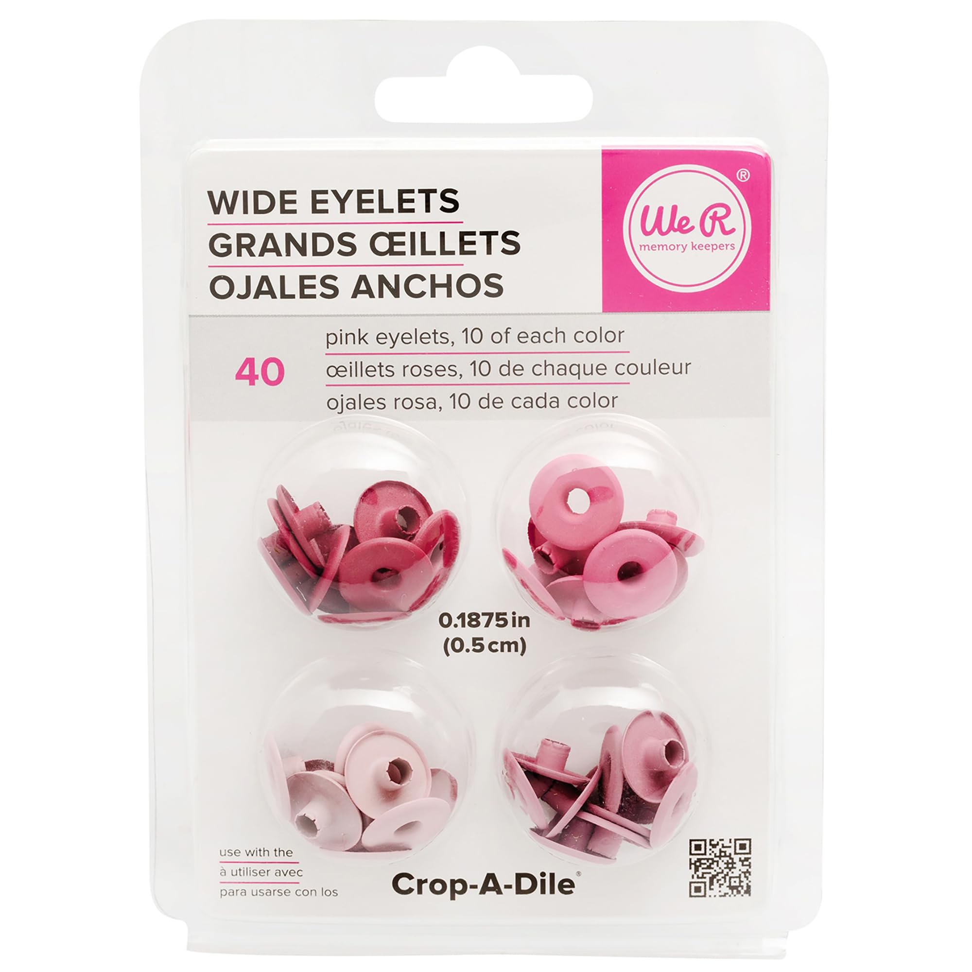 We R Memory Keepers Eyelets We R Memory Keepers Wide Eyelets, Aluminum Pink