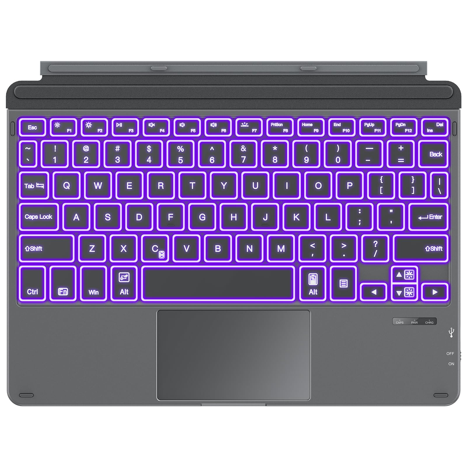 Photo 1 of OMOTON Keyboard for Surface Go 4/3 /2/1, Bluetooth Type Cover for Surface Go, 7-Color Backlit, Ultra-Slim Wireless Keyboard with Touchpad, Built-in Rechargeable Battery