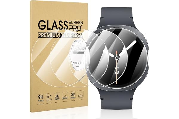 Suoman 4-Pack Screen Protector for Samsung Galaxy Watch 8 44MM, [Perfectly Fit] 9H Hardness Ultra-thin HD Clear Anti-Scratch