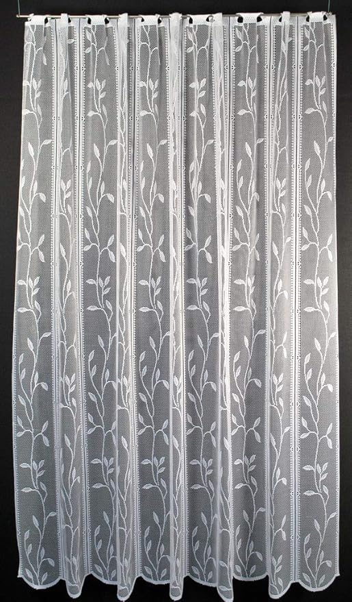 Scheibengardine Raffrollo Blätterranke 180 cm hoch | Breite der Gardine