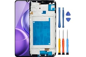 Foufinin for Samsung Galaxy A15 Screen Replacement for Samsung A15 4G / 5G Screen Replacement with Frame A156u A156e A156w S156dl S156vl LCD Display Touch Digitizer Assembly with Tools Black