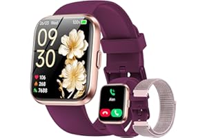 Smart Watch for Women (Calls/Messages/Notifications), 1.8" Ai Assistant Smart Watch for iPhone/Andriod, 3 ATM Fitness Tracker