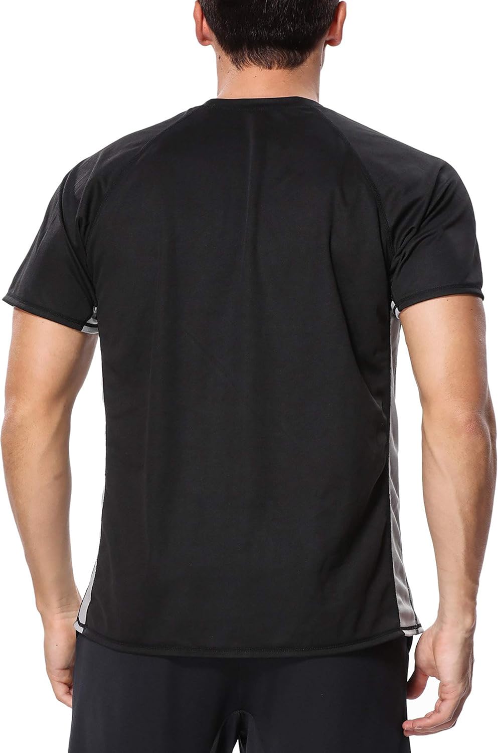 Charmo Mens Sun Protection Swim Shirts Rash Guard Swim Tee Short Sleeve Swimwear: Clothing