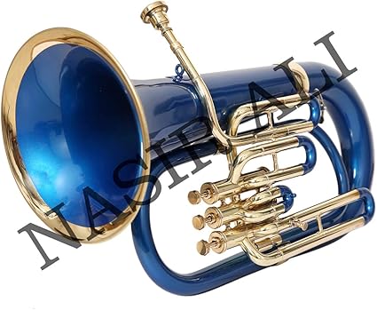 Amazon 新しいユーフォニアム3バルブbbピッチブルーブラスカラー ハードケースおよびマウスピース ユーフォニアム 楽器