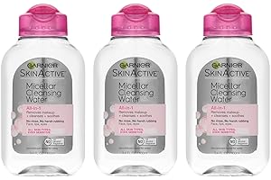 Garnier SkinActive Micellar Cleansing Water, For All Skin Types, 3.4 fl; oz., 3 Count