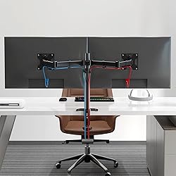 Pholiten Dual Monitor Stand, Heavy Duty Adjustable