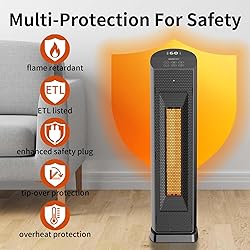 QOWETU Space Heater for Indoor Use with Remote