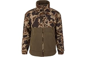 Drake Waterfowl Youth MST Eqwader Warm Moisture-Wicking Fleece Lined Waterproof Windproof Breathable Full-Zip Outdoor Jacket
