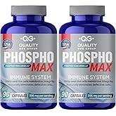 Phosphomax - Fosfoetanolamina - Unique Blend of Phosphoethanolamine to Boost Your Immune System- Natural Fosfoetalonamina, 26 Years of Researched Formulation - 180 Capules