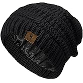 Century Star Baby Satin Lined Beanie for Girls Boys, Kids Warm Knitted Winter Hats for Infant Toddler Unisex Cap