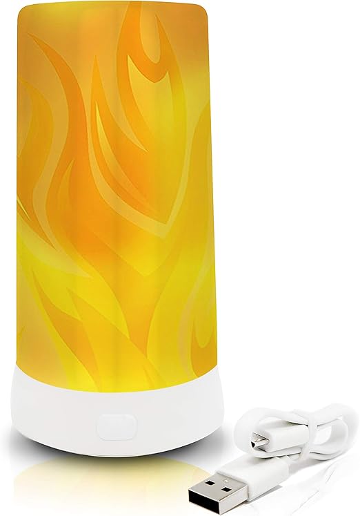 LED Flickering Flame Light Bulbs Rechargeable Battery Operated Flame