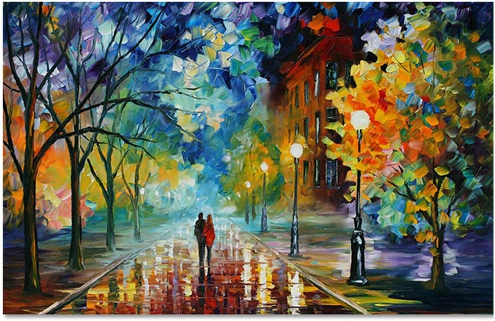 Lovers Poster Unframed Wall Decorative Art Canvas Abstract Romantic Couple Print Poster for Home Living Room Bedroom Office Modern Colorful Oil Painting Drawing Party Decor Decorations 12