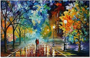 Lovers Poster Unframed Wall Decorative Art Canvas Abstract Romantic Couple Print Poster for Home Living Room Bedroom Office Modern Colorful Oil Painting Drawing Party Decor Decorations 12