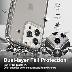 Follaroma for iPhone 15 Pro Case, Heavy Duty