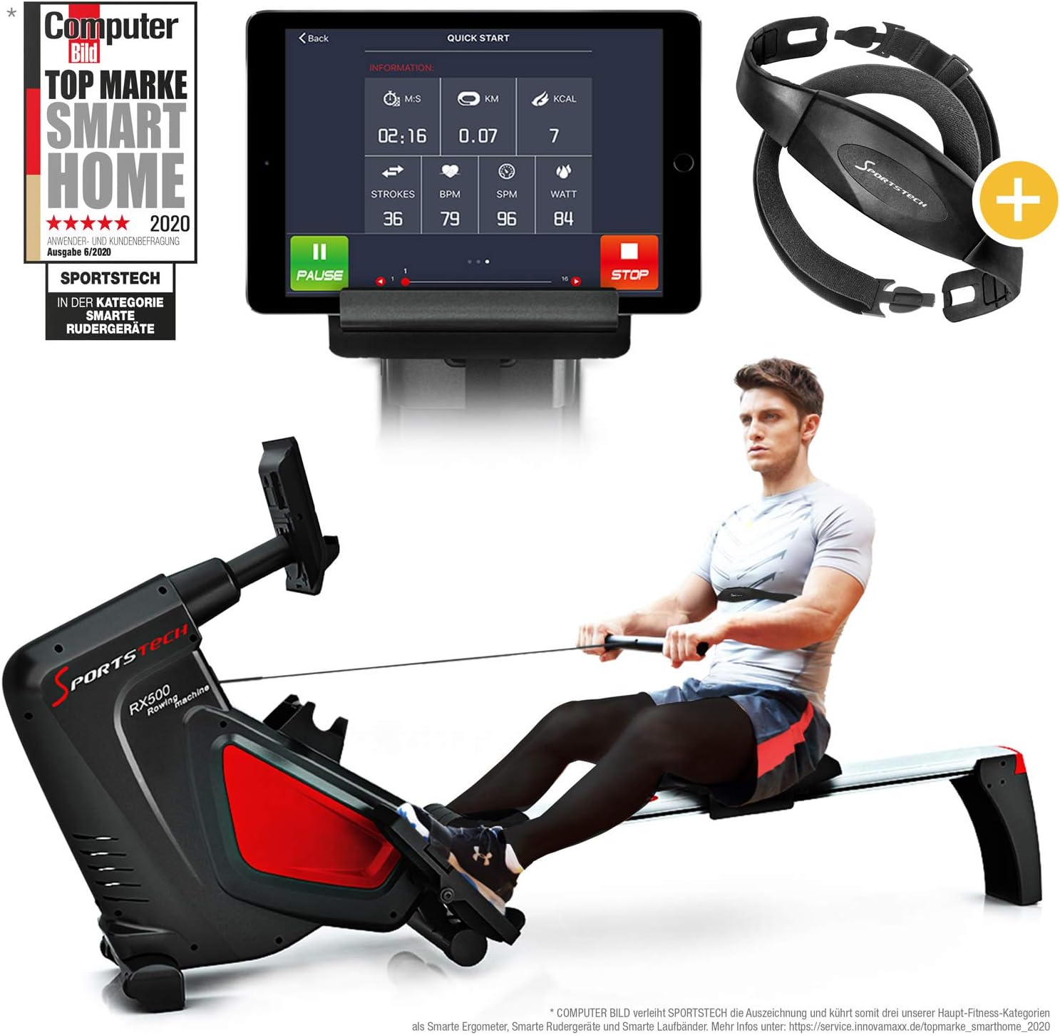 Sportstech Rudergerät RX500