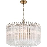 Crystorama Lofton 7 Light Aged Brass Chandelier
