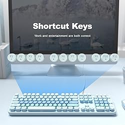MOFII Keyboard Wired Large Print, Computer Keyboard