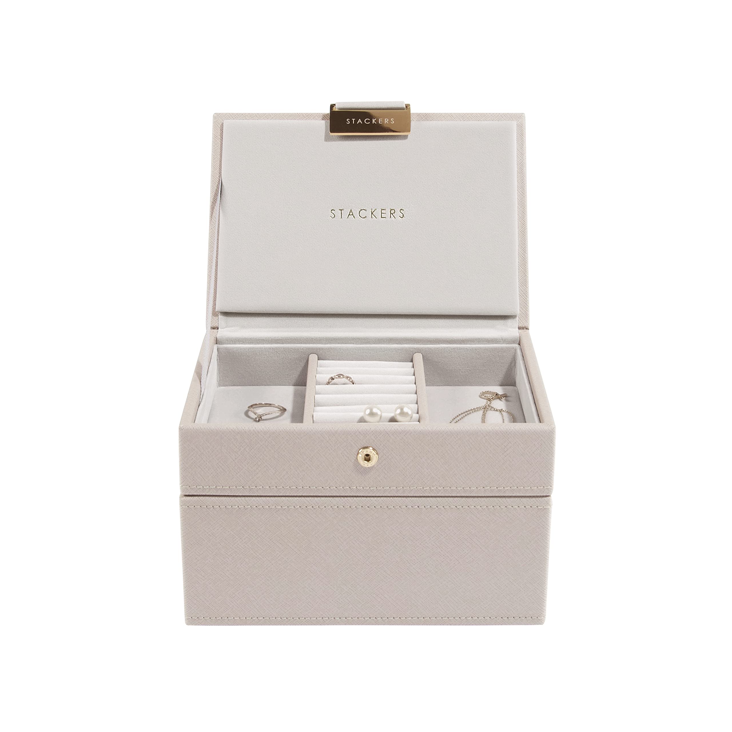 Stackers Taupe Mini Jewellery Box - Set of 2