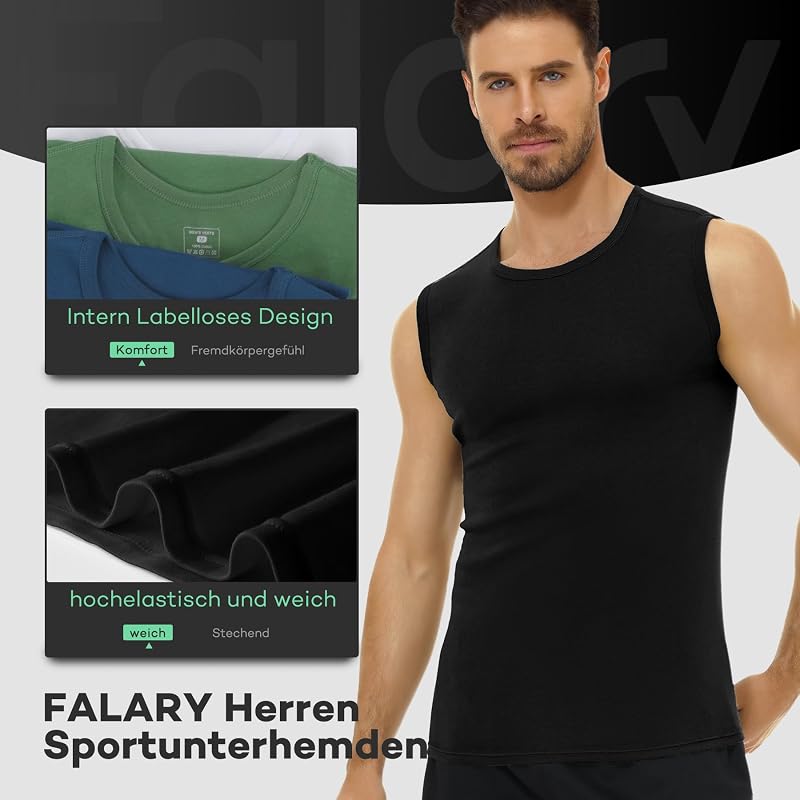 Unterhemd Herren Tank Top Gym Fitness Sport Männer Mehrfarbig