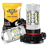 Auxbeam 5201/5202/9009 LED Fog Light Bulbs, 6500K
