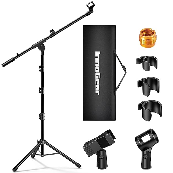 INNOGEAR MICROPHONE STAND, TRIPOD BOOM ARM FLOOR MIC...