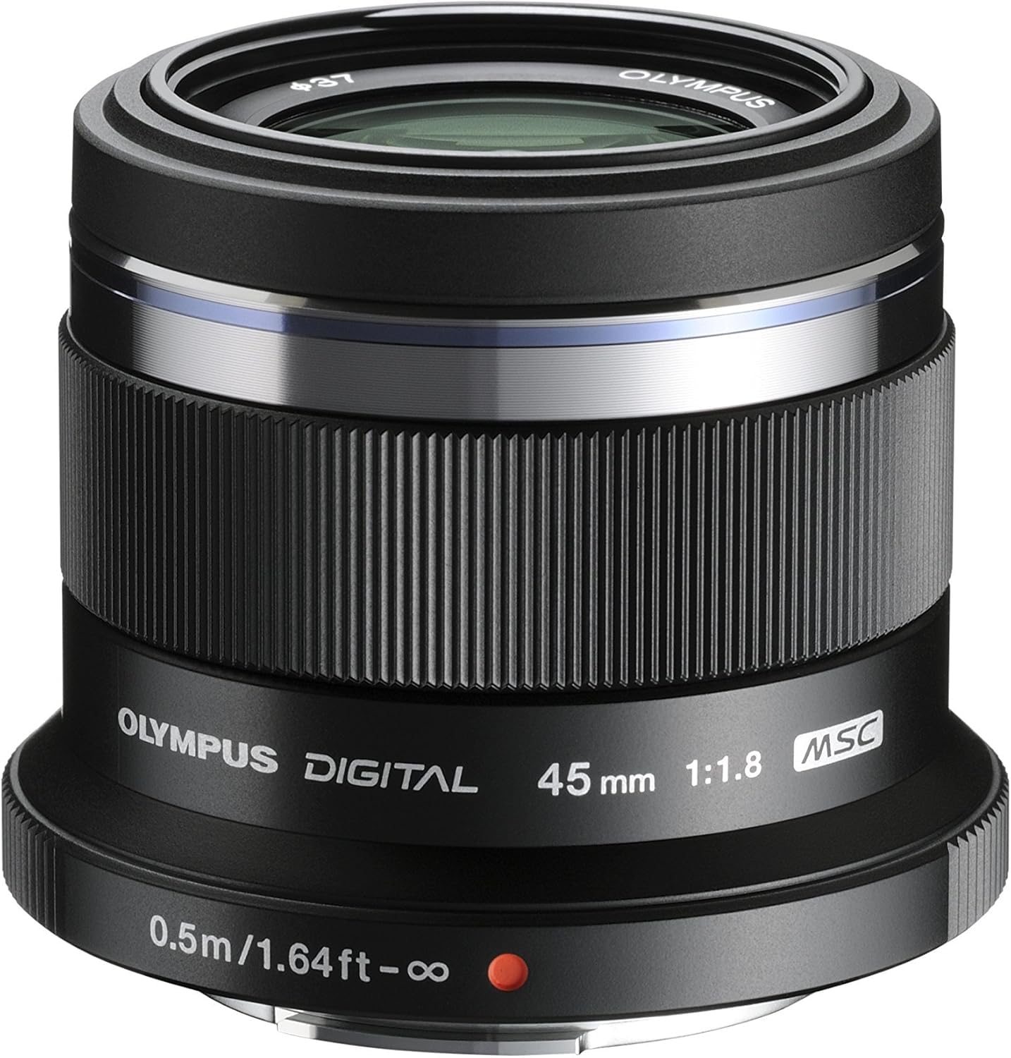 Olympus M.Zuiko Digital 45 mm F1.8 Lens, Fast Fixed Focal Length, Suitable for All MFT Cameras (OM SYSTEM OM-D & PEN Models, Panasonic G-Series), Black