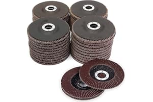 Nisorpa 25 Pack 4.5in Flap Sanding Discs 40 Grits Aluminum Oxide Abrasive Grinding Wheels Bulk Premium Stainless Steel Grinder Disc for Metal Wood Polishing