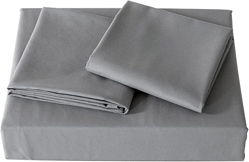 DC-2 135 GY - Conjunto de Capa de Edredão com Fecho, Fraldas e Fronhas de 80 x 80 cm com fecho de aba (Cinzento, 135 x 200 cm e 80 x 80 cm x 1 peça) — foto 7 de 7