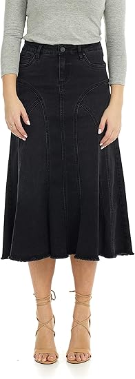denim midi skirt canada