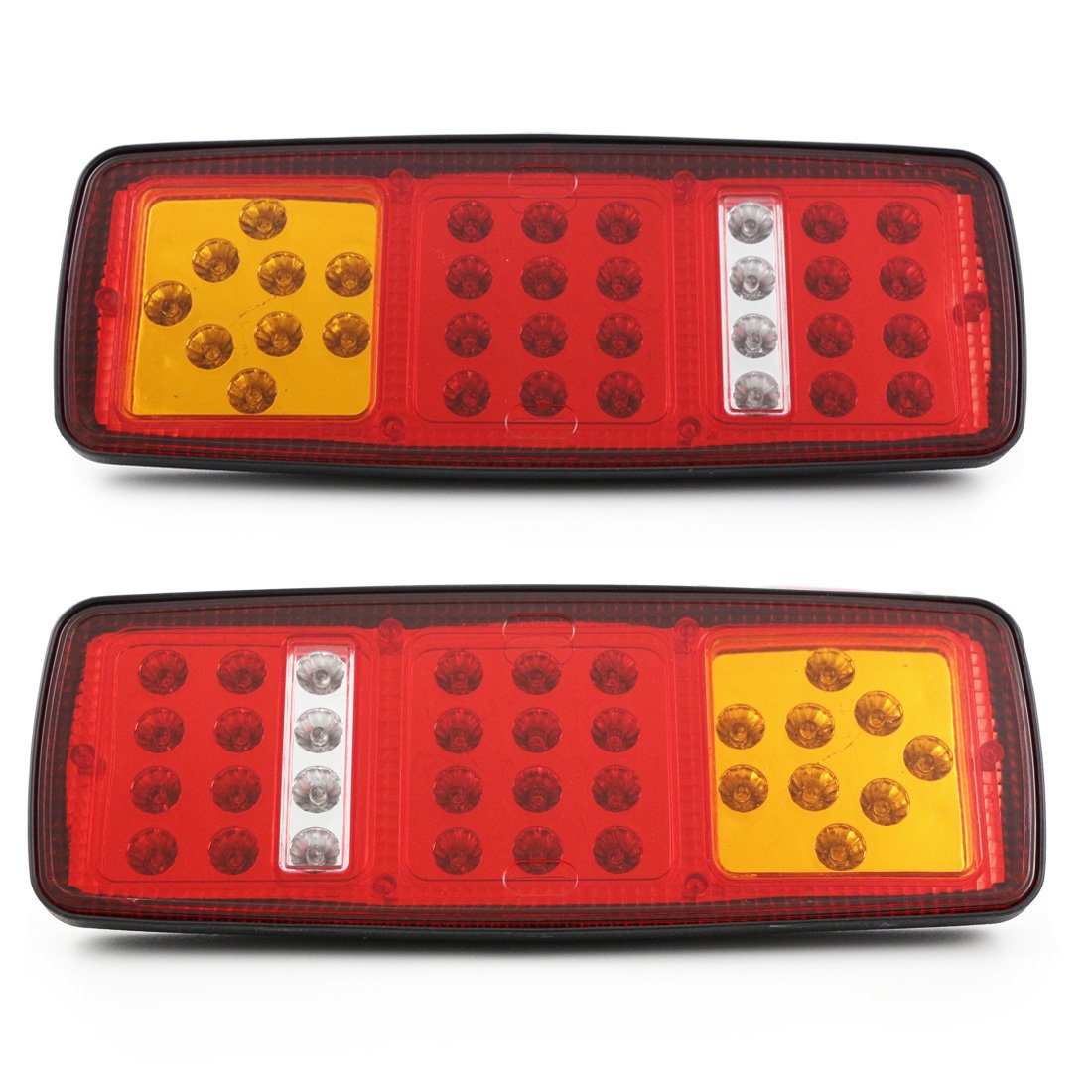 2x Rear tail LED 12V lights 4 functions for caravan truck trailer