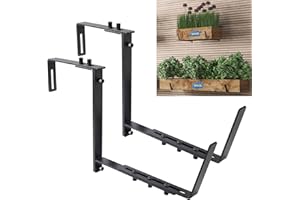 WEKIS Adjustable Brackets for Window Box Planter (2 Packs)