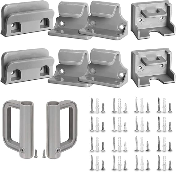 GRENFU Retractable Baby Gate Replacement Parts Kit Grey Pet Gate Full