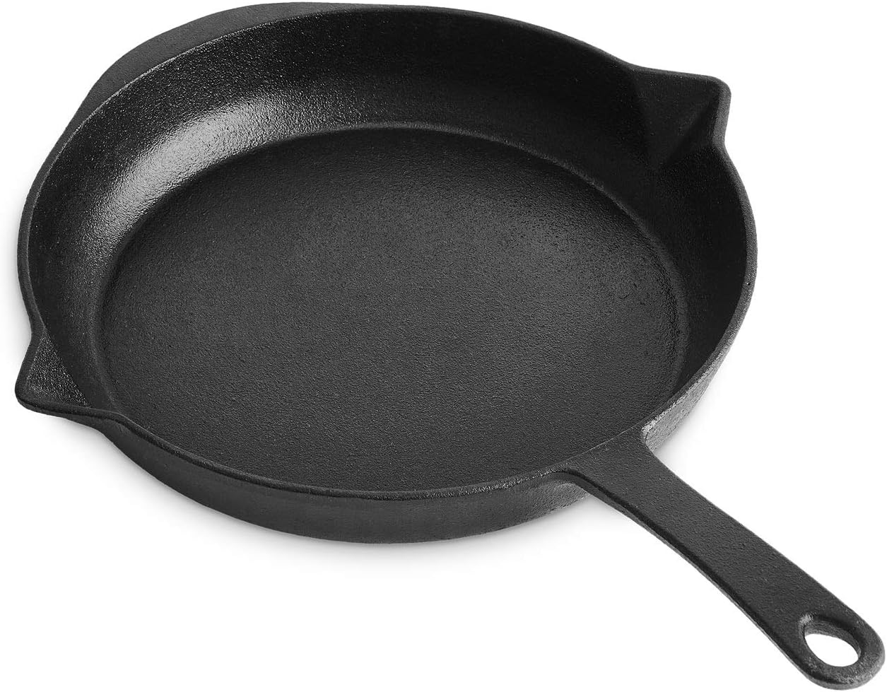 Burnhard Gusseisen-Pfanne 30 cm inkl. Griffschutz aus Leder, Bratpfanne, Grillpfanne für Gasgrill, Backofen und Induktion geeignet
