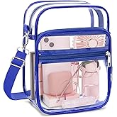 Blvornl Clear Crossbody Bag with Adjustable Shoulder Strap, Stadium Approved PVC Purse Bag, Messenger Bag