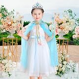Vicloon 11Pcs Princess Cape Set Blue with Crown Wand Jewelry Bag 3+ yrs view 6
