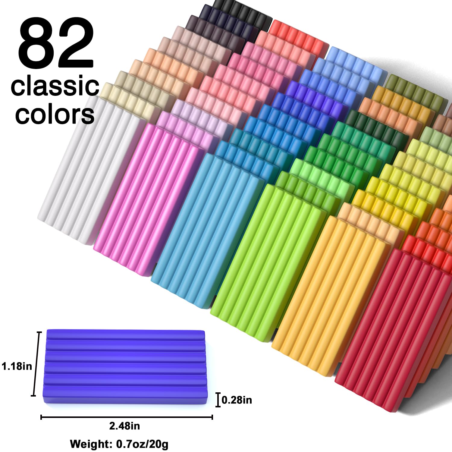 Shuttle Art 82 Colors Polymer Clay Kit with 19 Clay Tools, 16 Kinds of Accessories, Non-Toxic, Non-Sticky, Ideal DIY Art Craft Gift for Kids Adults