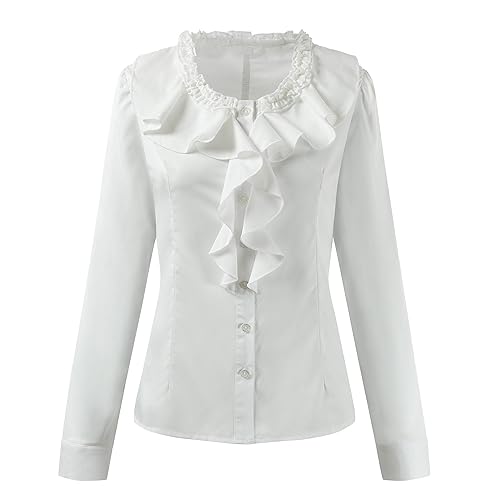 Nonbrand Winter Office Long Sleeve Shirt Lace Top Womens Vintage Blouse