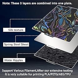 JUUPINE Water Ripples+Silk Textured Build Plate for