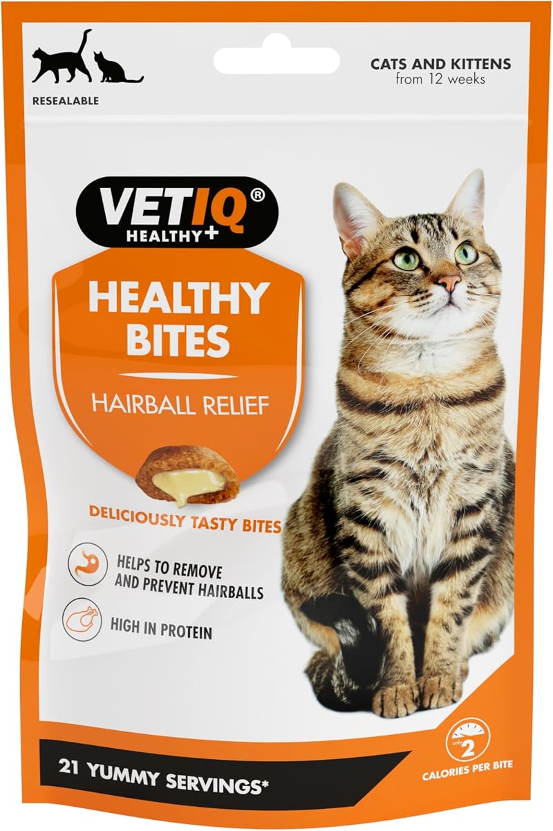 VETIQ Healthy Bites Hairball Relief Cat Treats 65 g Pack of 8