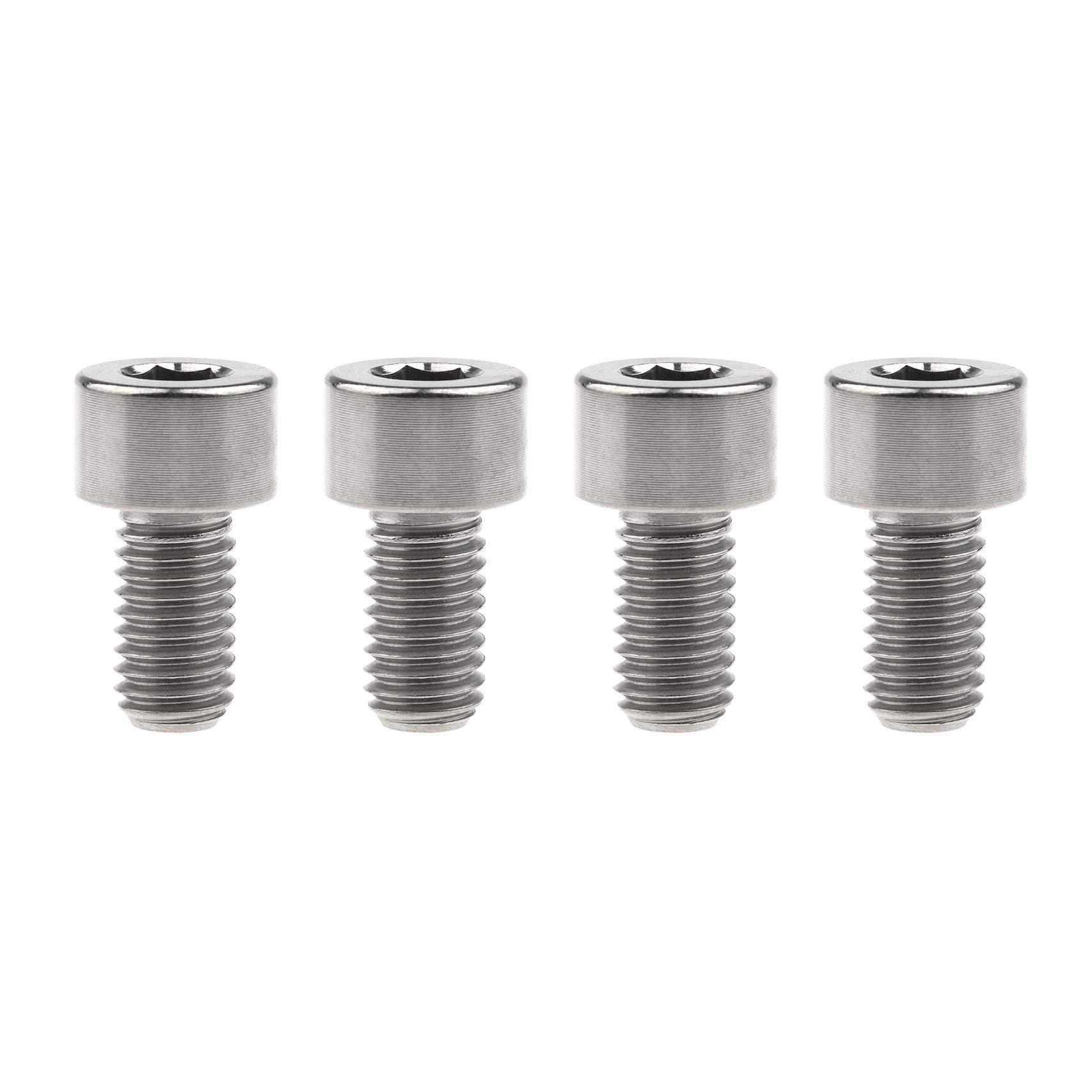 Wanyifa Titanium Ti M8 x15 20 25 30 35 40 45 50 60m 1.25mm Pitch Hex Allen Socket Head Bolt Screws Pack of 4 (Square Head M8x15mm, Normal Titanium)