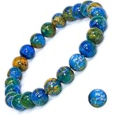 DAZCOLO 8mm Natural Gemstone Stretch Bracelet, Handmade Unisex Crystal Bracelets for Meditation, Yoga, Spiritual Healing & Positive Energy