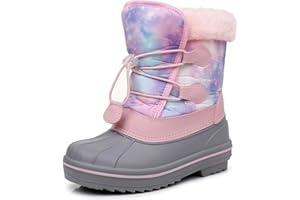 Felabo Kids Snow Boots for Boys and Girls – Insulated Water Resistant Non Slip Easy On Winter Boots (Toddler/Little Kid/Big Kid)